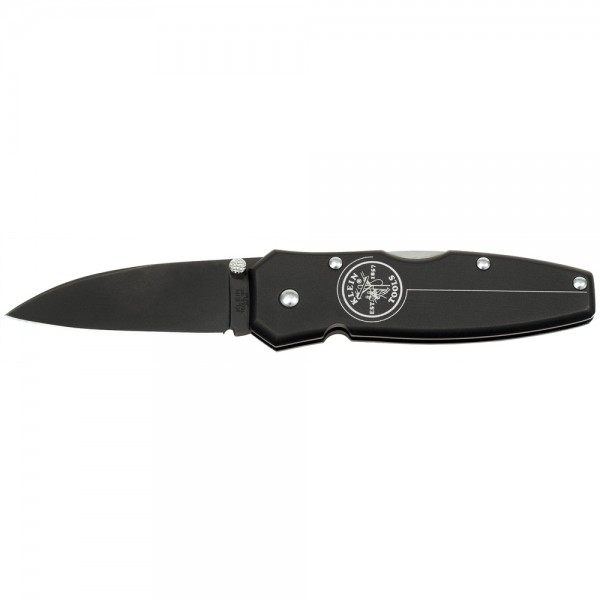 Klein Tools 44000-BLK Black Lightweight Lockback Knife 2-1/4-Inch Drop Point Blade
