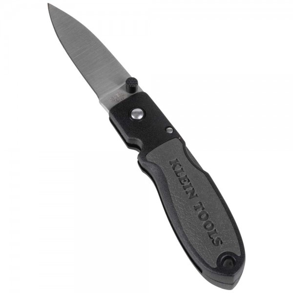 Klein Tools 44002 Lightweight Lockback Knife, 2-3/8-Inch Drop Point Blade, Black Handle