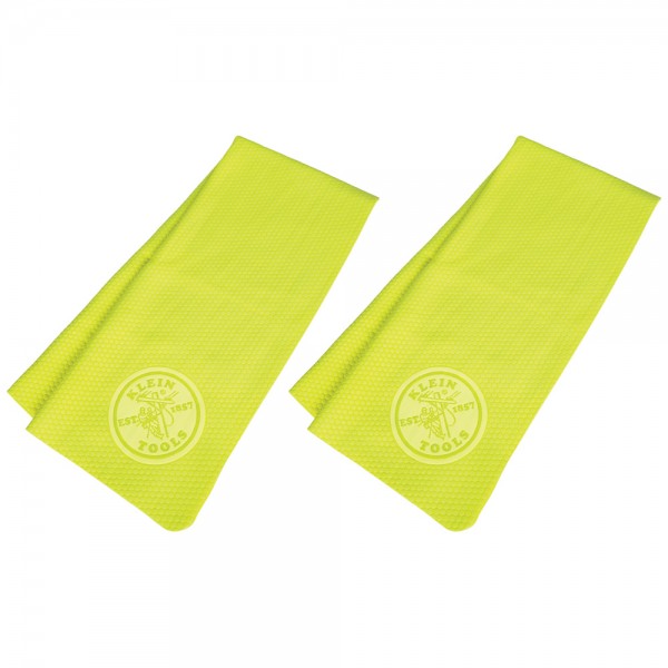Klein Tools 60486 Cooling PVA Towel, High-Visibility Yellow, 2-Pack