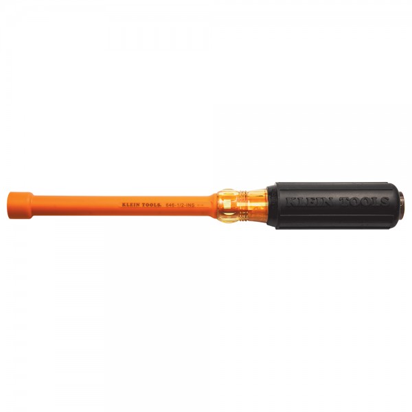 Klein Tools 646-12-INS Insulated Nut Driver, 1/2-Inch Hex, 6-Inch