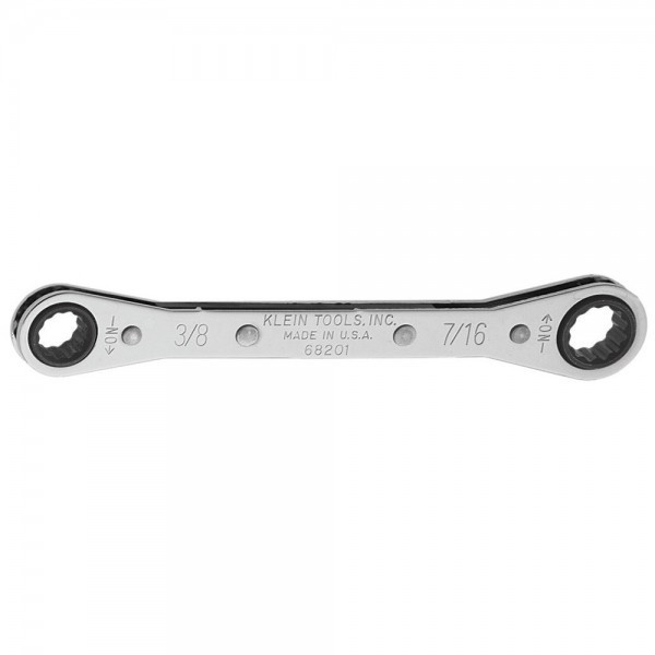 Klein Tools 68201 Ratcheting Box Wrench 3/8 x 7/16-Inch