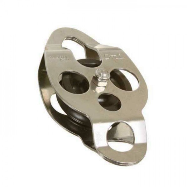 CMI 97143 Small Rigging Pulley Moveable Stainless Steel Cheek Plates w/ Second Rigging Hole