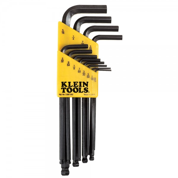 Klein Tools BLK12 L Style Ball End Hex Key Caddy Set 12-Piece