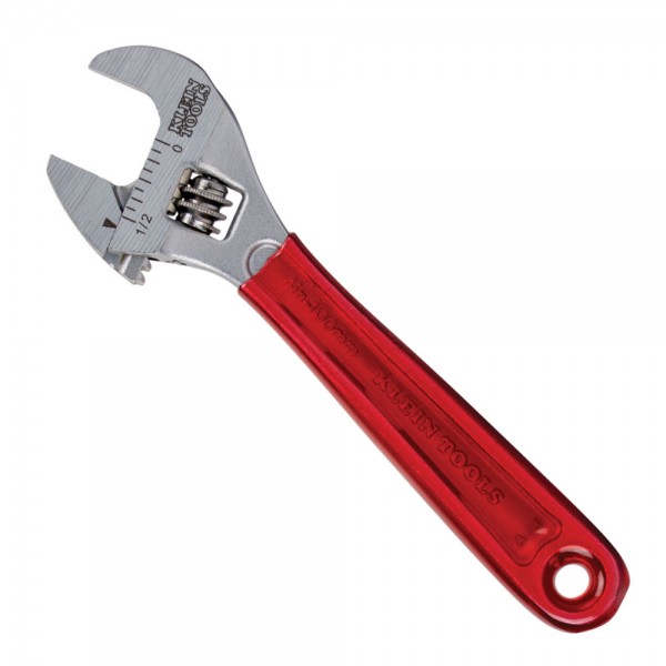 Klein Tools D506-4 Adjustable Wrench, Plastic Dipped, 4-Inch